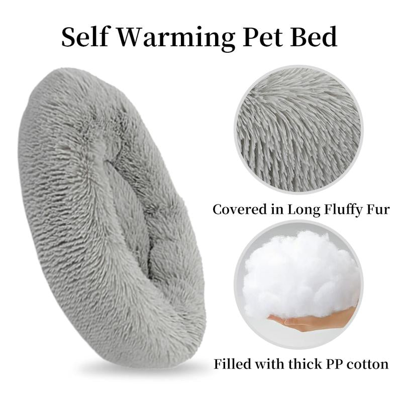 "Cozy Donut Dog Bed – Fluffy Cloud Crate & Pet Bed"