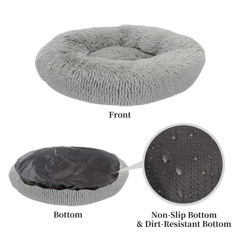 "Cozy Donut Dog Bed – Fluffy Cloud Crate & Pet Bed"