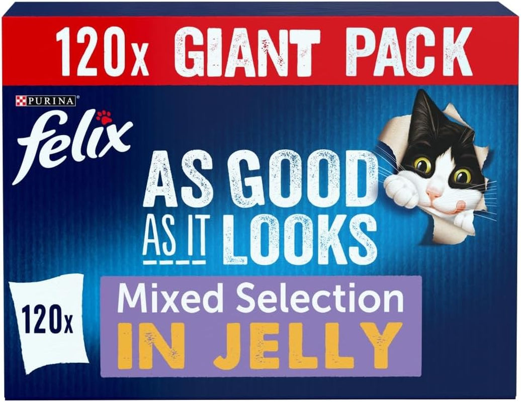 "As Good as It Looks Wet Cat Food - Mixed Selection in Jelly (120 x 100g)"