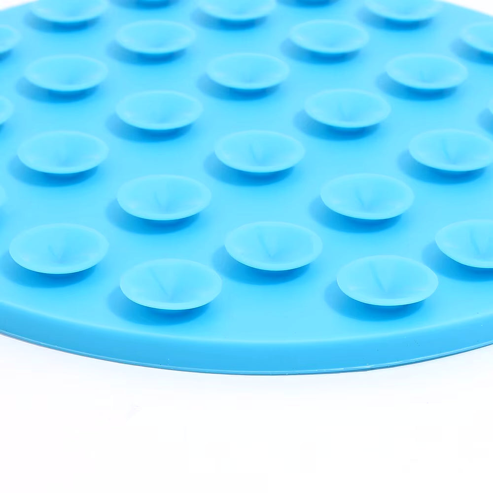 "Silicone Dog Licking Mat with Suction Cups – Slow Feeder Pad for Pets"