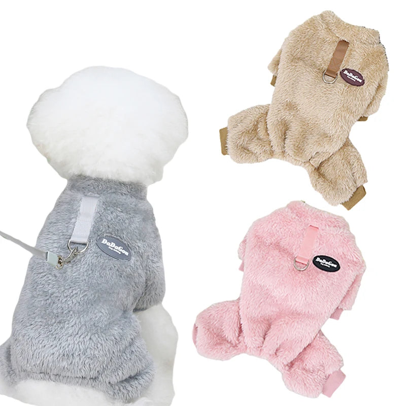 Cozy Fleece Jumpsuit – Stylish Warmth for Your Chihuahua, French Bulldog, or Yorkie!