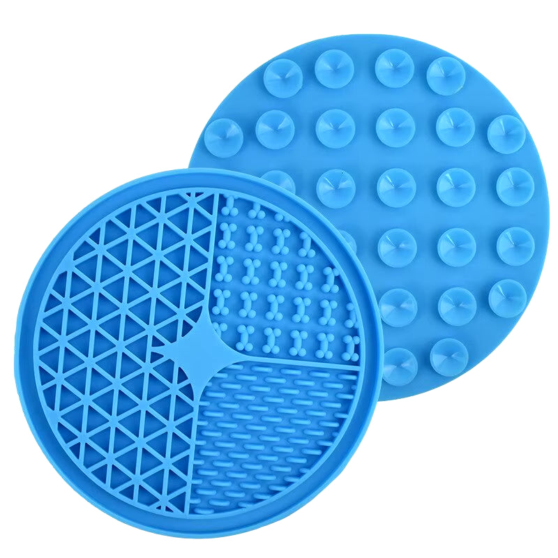 "Silicone Dog Licking Mat with Suction Cups – Slow Feeder Pad for Pets"