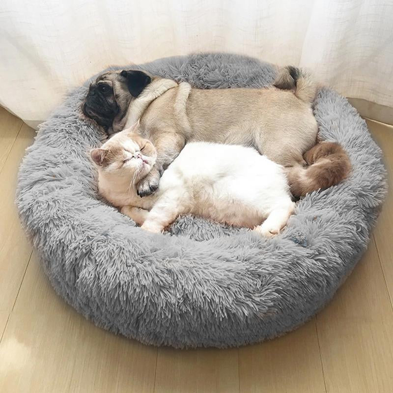 "Cozy Donut Dog Bed – Fluffy Cloud Crate & Pet Bed"