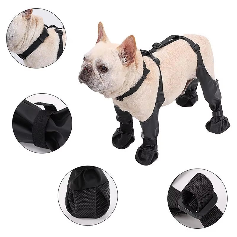 "Waterproof Anti-Slip Dog Boots with Rugged Sole – Paw Protectors"